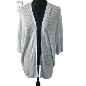 Old Navy‎ Pastel Green Open Front Cardigan Sweater Open Knit Top 3/4 Sleeves